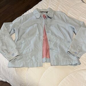 Relativity Sky Blue Utility Jacket with Rose Interior